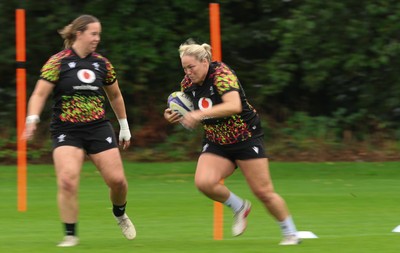 080926 - Wales Women Rugby Training - Kelsey Jones during a rugby session ahead of the WXV Series of matches