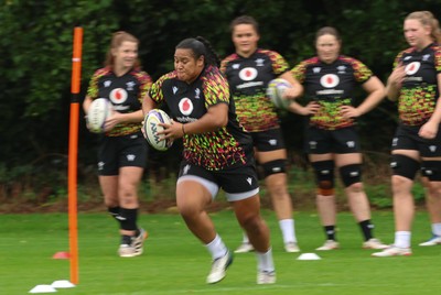 080926 - Wales Women Rugby Training - Sisilia Tuipulotu during a rugby session ahead of the WXV Series of matches