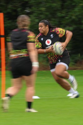 080926 - Wales Women Rugby Training - Sisilia Tuipulotu during a rugby session ahead of the WXV Series of matches