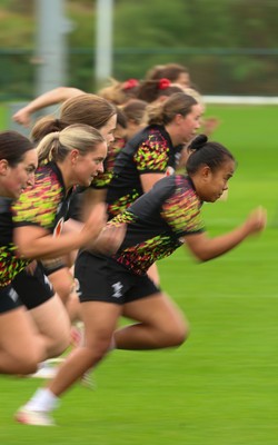 080926 - Wales Women Rugby Training - Wales Women squad during a rugby session ahead of the WXV Series of matches