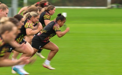 080926 - Wales Women Rugby Training - Wales Women squad during a rugby session ahead of the WXV Series of matches