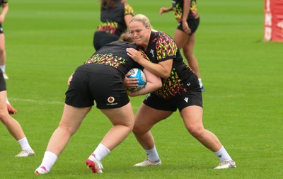080926 - Wales Women Rugby Training - Kelsey Jones during a rugby session ahead of the WXV Series of matches