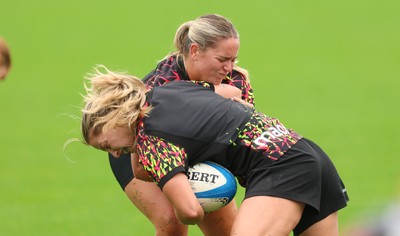 080926 - Wales Women Rugby Training - Freya Bell during a rugby session ahead of the WXV Series of matches