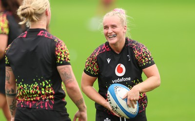 080926 - Wales Women Rugby Training - Seren Singleton during a rugby session ahead of the WXV Series of matches