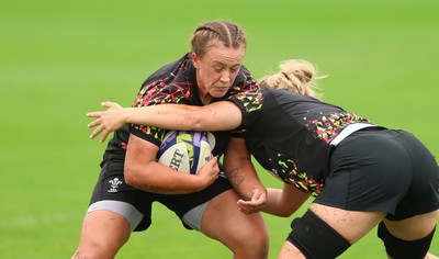 080926 - Wales Women Rugby Training - Lleucu George during a rugby session ahead of the WXV Series of matches
