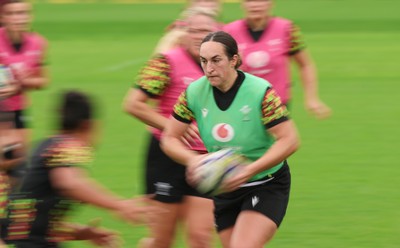 080926 - Wales Women Rugby Training - Courtney Keight during a rugby session ahead of the WXV Series of matches