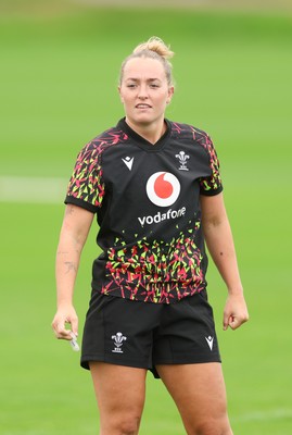 080926 - Wales Women Rugby Training - Megan Davey during a rugby session ahead of the WXV Series of matches