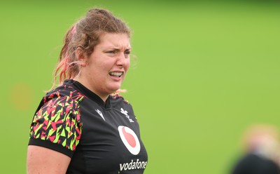 080926 - Wales Women Rugby Training - Stella Orrin during a rugby session ahead of the WXV Series of matches