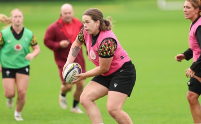 080926 - Wales Women Rugby Training - Stella Orrin during a rugby session ahead of the WXV Series of matches