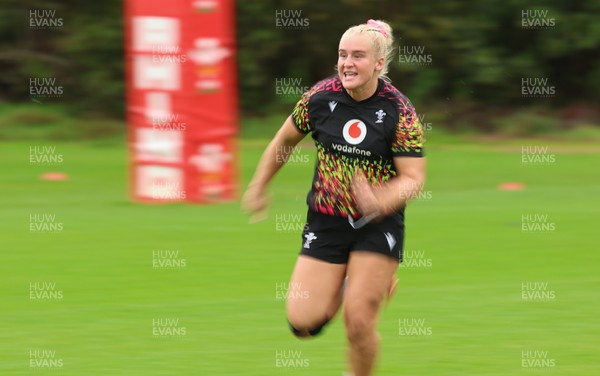 080926 - Wales Women Rugby Training - Seren Singleton during a rugby session ahead of the WXV Series of matches