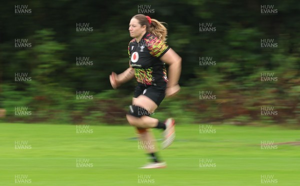 080926 - Wales Women Rugby Training - Gwen Crabb during a rugby session ahead of the WXV Series of matches