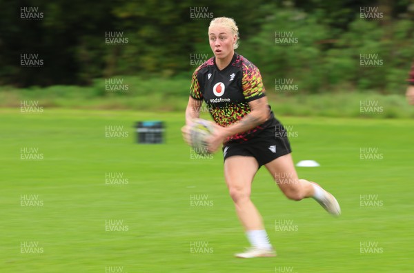 080926 - Wales Women Rugby Training - Nikita Prothero during a rugby session ahead of the WXV Series of matches