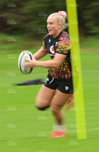 080926 - Wales Women Rugby Training - Seren Singleton during a rugby session ahead of the WXV Series of matches