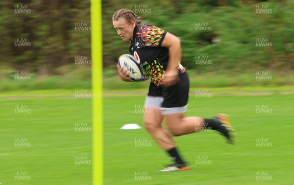 080926 - Wales Women Rugby Training - Lleucu George during a rugby session ahead of the WXV Series of matches