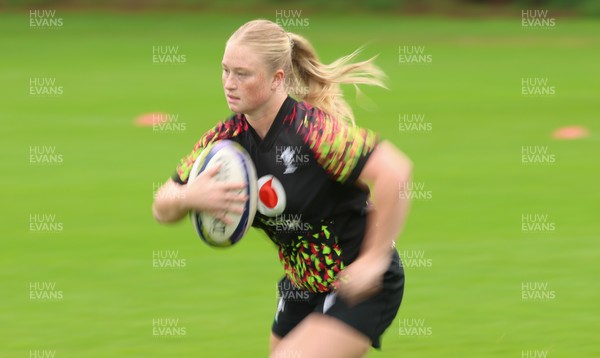 080926 - Wales Women Rugby Training - Seren Lockwood during a rugby session ahead of the WXV Series of matches