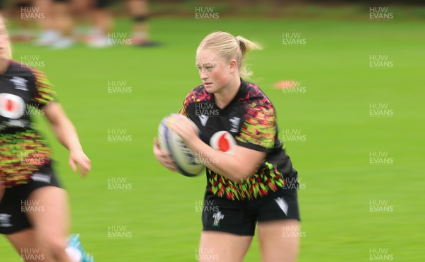 080926 - Wales Women Rugby Training - Seren Lockwood during a rugby session ahead of the WXV Series of matches