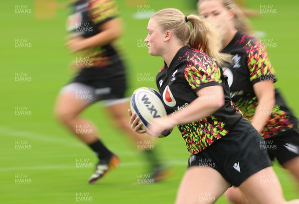 080926 - Wales Women Rugby Training - Seren Lockwood during a rugby session ahead of the WXV Series of matches