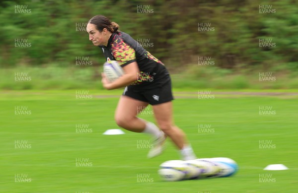 080926 - Wales Women Rugby Training - Courtney Keight during a rugby session ahead of the WXV Series of matches