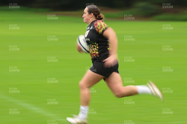 080926 - Wales Women Rugby Training - Courtney Keight during a rugby session ahead of the WXV Series of matches