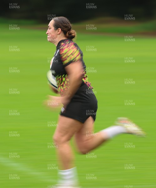 080926 - Wales Women Rugby Training - Courtney Keight during a rugby session ahead of the WXV Series of matches