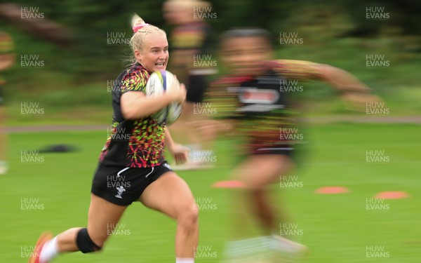 080926 - Wales Women Rugby Training - Seren Singleton during a rugby session ahead of the WXV Series of matches