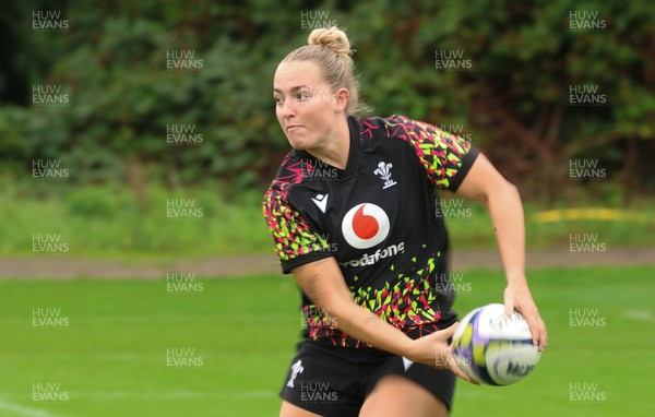 080926 - Wales Women Rugby Training - Megan Davey during a rugby session ahead of the WXV Series of matches