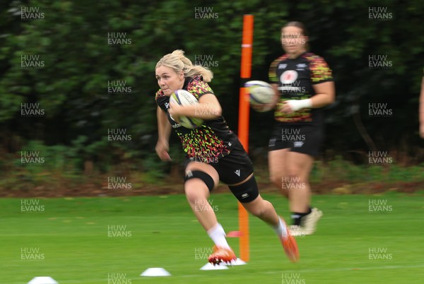 080926 - Wales Women Rugby Training - Alex Callender during a rugby session ahead of the WXV Series of matches
