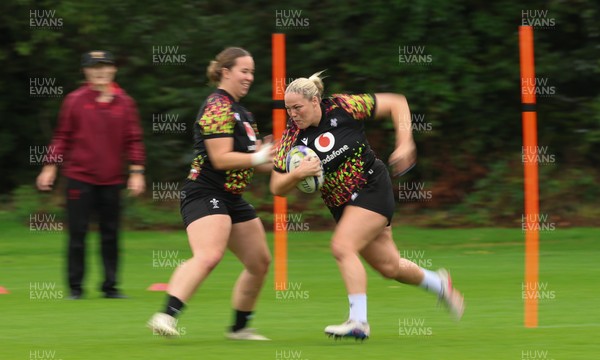080926 - Wales Women Rugby Training - Kelsey Jones during a rugby session ahead of the WXV Series of matches