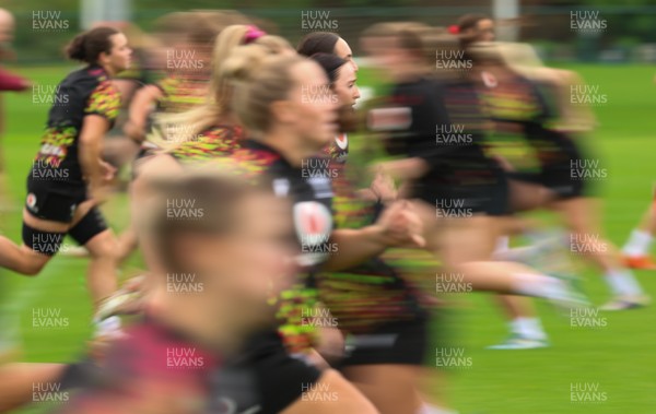 080926 - Wales Women Rugby Training - Wales Women squad during a rugby session ahead of the WXV Series of matches