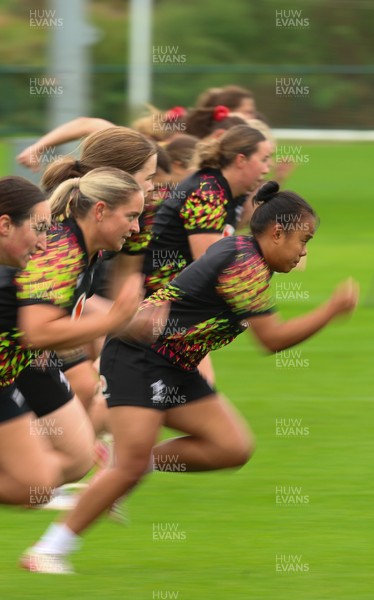 080926 - Wales Women Rugby Training - Wales Women squad during a rugby session ahead of the WXV Series of matches