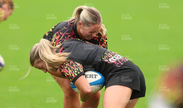 080926 - Wales Women Rugby Training - Freya Bell during a rugby session ahead of the WXV Series of matches