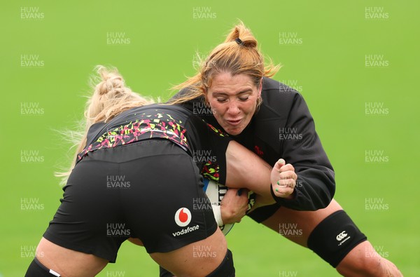 080926 - Wales Women Rugby Training - Georgia Evans during a rugby session ahead of the WXV Series of matches
