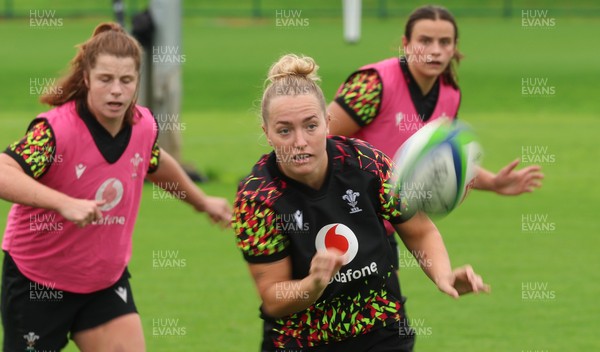 080926 - Wales Women Rugby Training - Megan Davey during a rugby session ahead of the WXV Series of matches