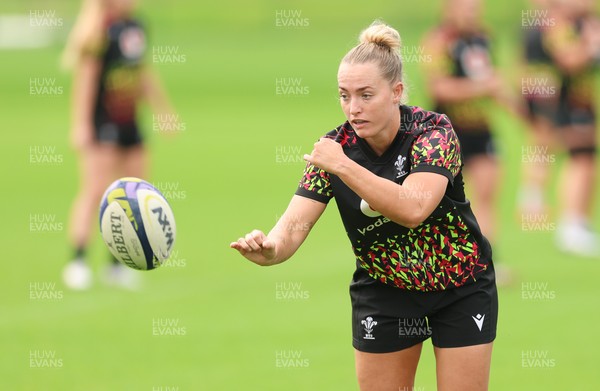 080926 - Wales Women Rugby Training - Megan Davey during a rugby session ahead of the WXV Series of matches