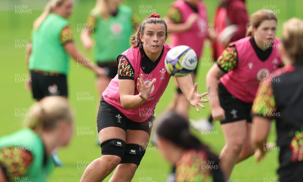 080926 - Wales Women Rugby Training - Branwen Metcalfe during a rugby session ahead of the WXV Series of matches