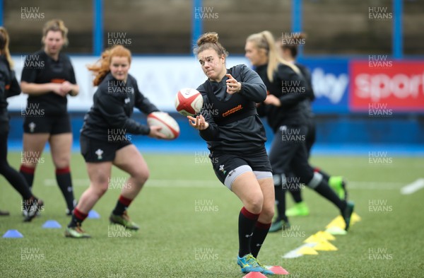 100318 - Wales Women's Captains Run, BT Sport Cardiff Arms Park - Wales Women captain Carys Phillips during the Captains Run ahead of the Six Nations match against Italy