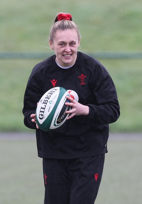 100424 - Wales Women Rugby Training - Hannah Jones during a training session ahead of Wales’ Women’s 6 Nations match against Ireland