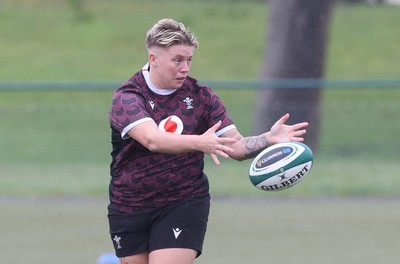 100424 - Wales Women Rugby Training - Donna Rose during a training session ahead of Wales’ Women’s 6 Nations match against Ireland