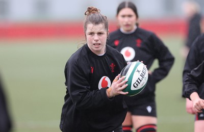 100424 - Wales Women Rugby Training - Kate Williams during a training session ahead of Wales’ Women’s 6 Nations match against Ireland