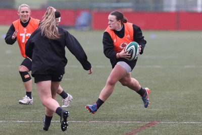 100424 - Wales Women Rugby Training - Lleucu George during a training session ahead of Wales’ Women’s 6 Nations match against Ireland