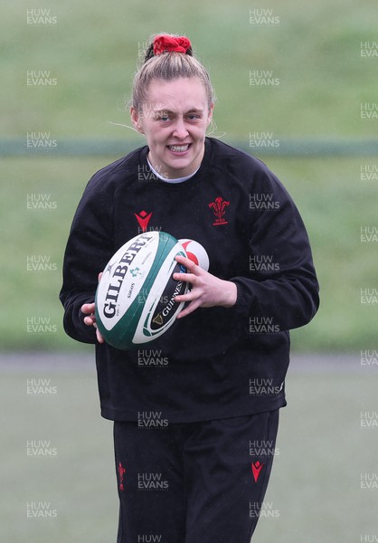 100424 - Wales Women Rugby Training - Hannah Jones during a training session ahead of Wales’ Women’s 6 Nations match against Ireland