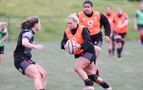 110423 - Wales Women Rugby Training Session - Kelsey Jones during a training session ahead of the TicTok Women’s 6 Nations match against England