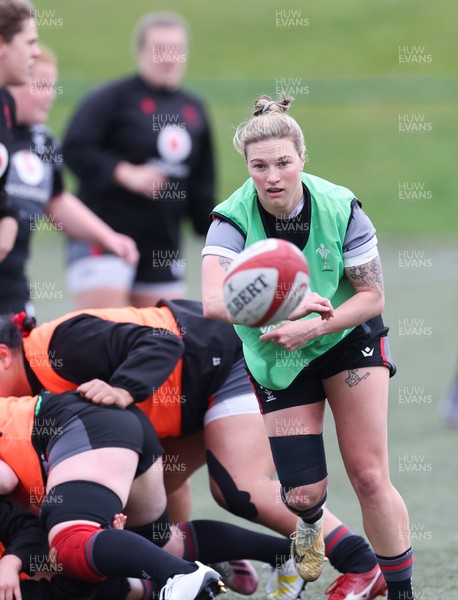 110423 - Wales Women Rugby Training Session - Keira Bevan during a training session ahead of the TicTok Women’s 6 Nations match against England