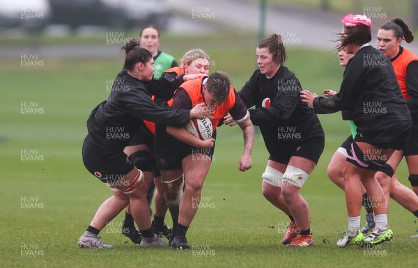 120324 - Wales Women Training session - Donna Rose during training session ahead of the start of the Women’s 6 Nations