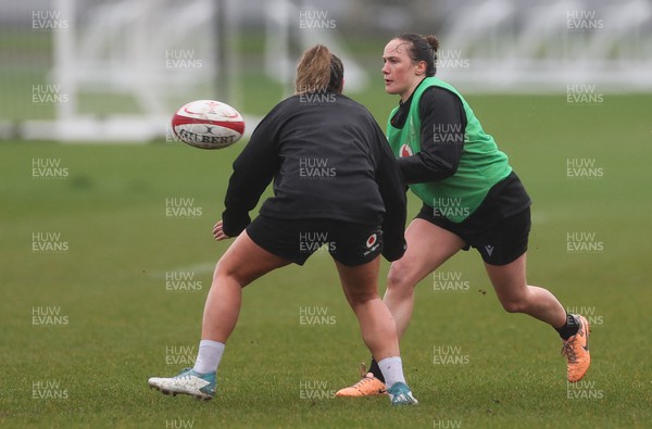 120324 - Wales Women Training session - Jenny Hesketh during training session ahead of the start of the Women’s 6 Nations