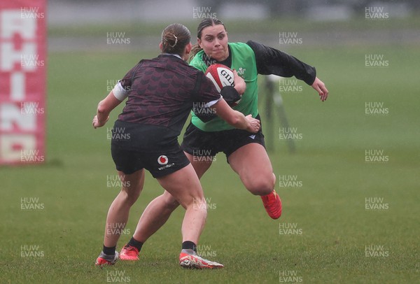 120324 - Wales Women Training session - Amelia Tutt during training session ahead of the start of the Women’s 6 Nations