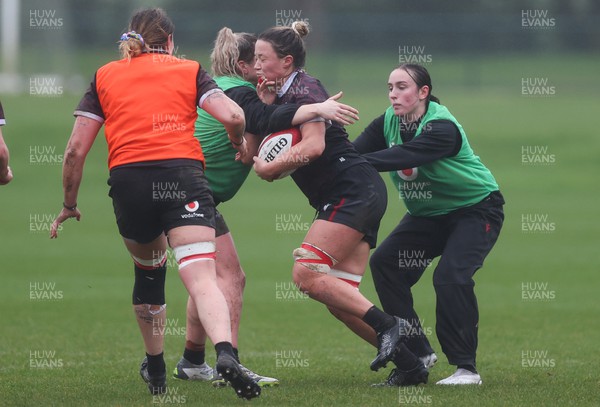 120324 - Wales Women Training session - Alisha Butchers during training session ahead of the start of the Women’s 6 Nations