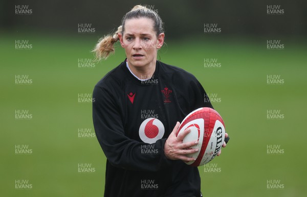 120324 - Wales Women Training session - Kerin Lake during training session ahead of the start of the Women’s 6 Nations