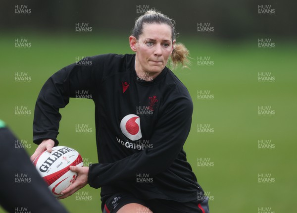 120324 - Wales Women Training session - Kerin Lake during training session ahead of the start of the Women’s 6 Nations