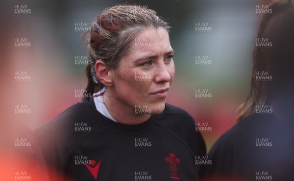 120324 - Wales Women Training session - Georgia Evans during training session ahead of the start of the Women’s 6 Nations